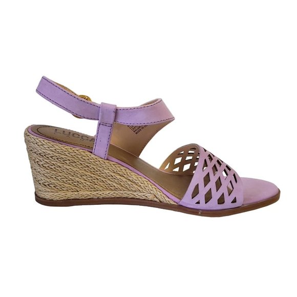 Lucca Lane Haldene Leather Wedge Sandal - Picture 4 of 8